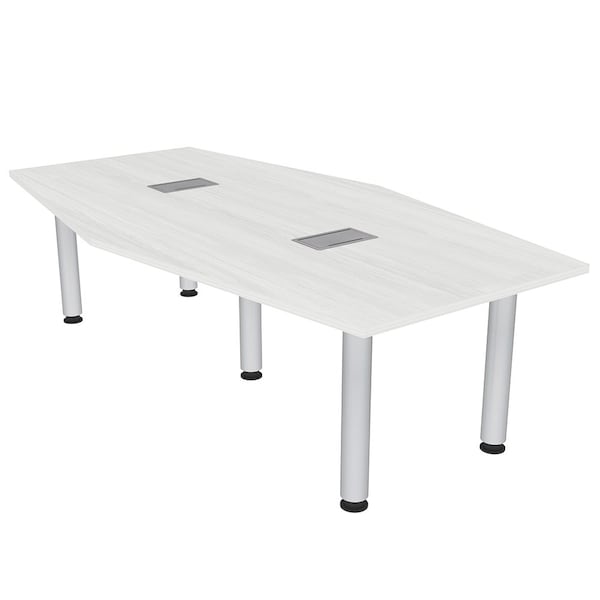 Skutchi Designs 45.25 in W, 84 in L, 29 in H, Engineered Wood Top, White H-HEXIR-4684PT-WC-EL - main
